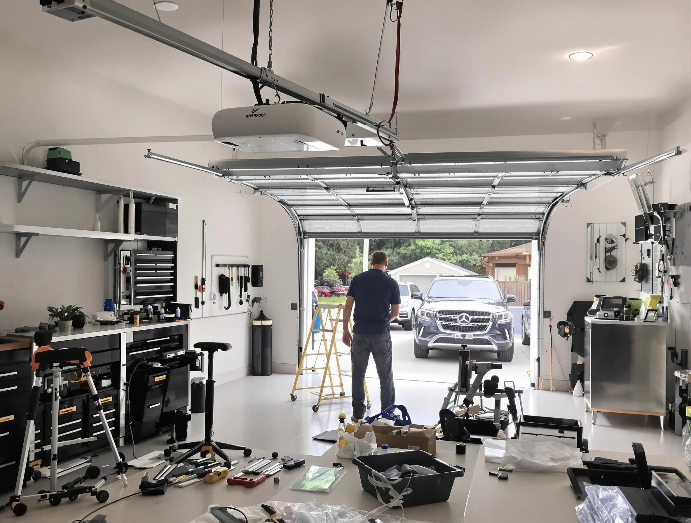 Garage door opener installation by Stockbridge Garage Door Repair in Stockbridge