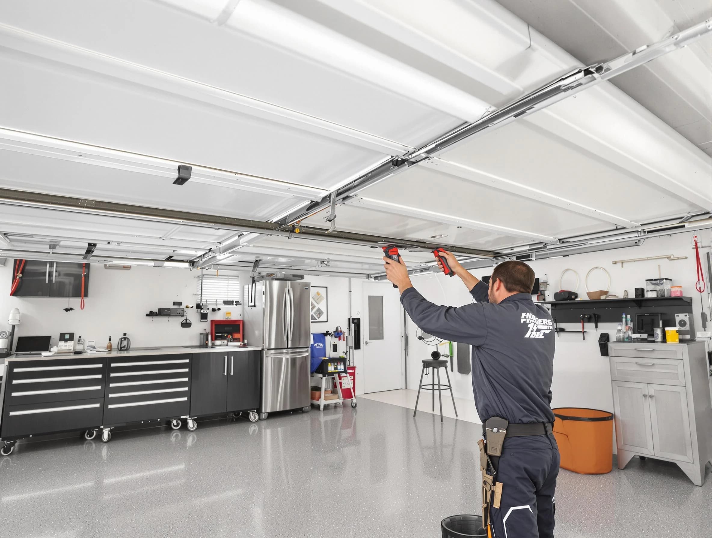 Overhead garage door repair service by Stockbridge Garage Door Repair in Stockbridge