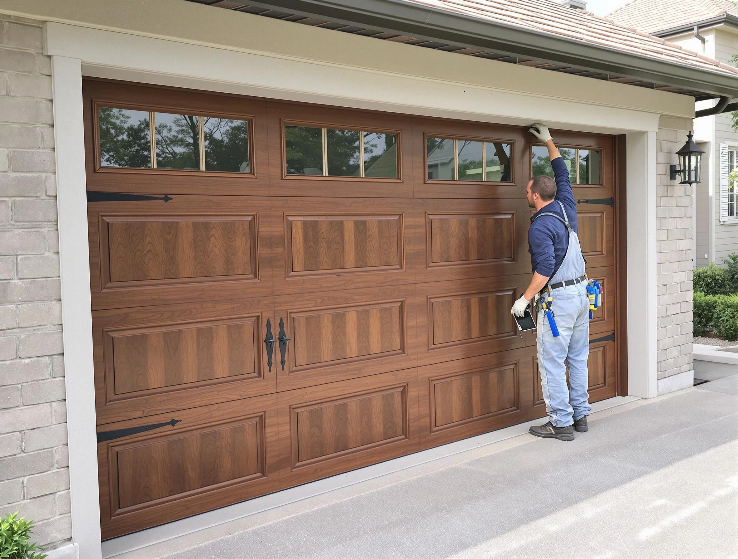 Custom garage door showcase by Stockbridge Garage Door Repair in Stockbridge