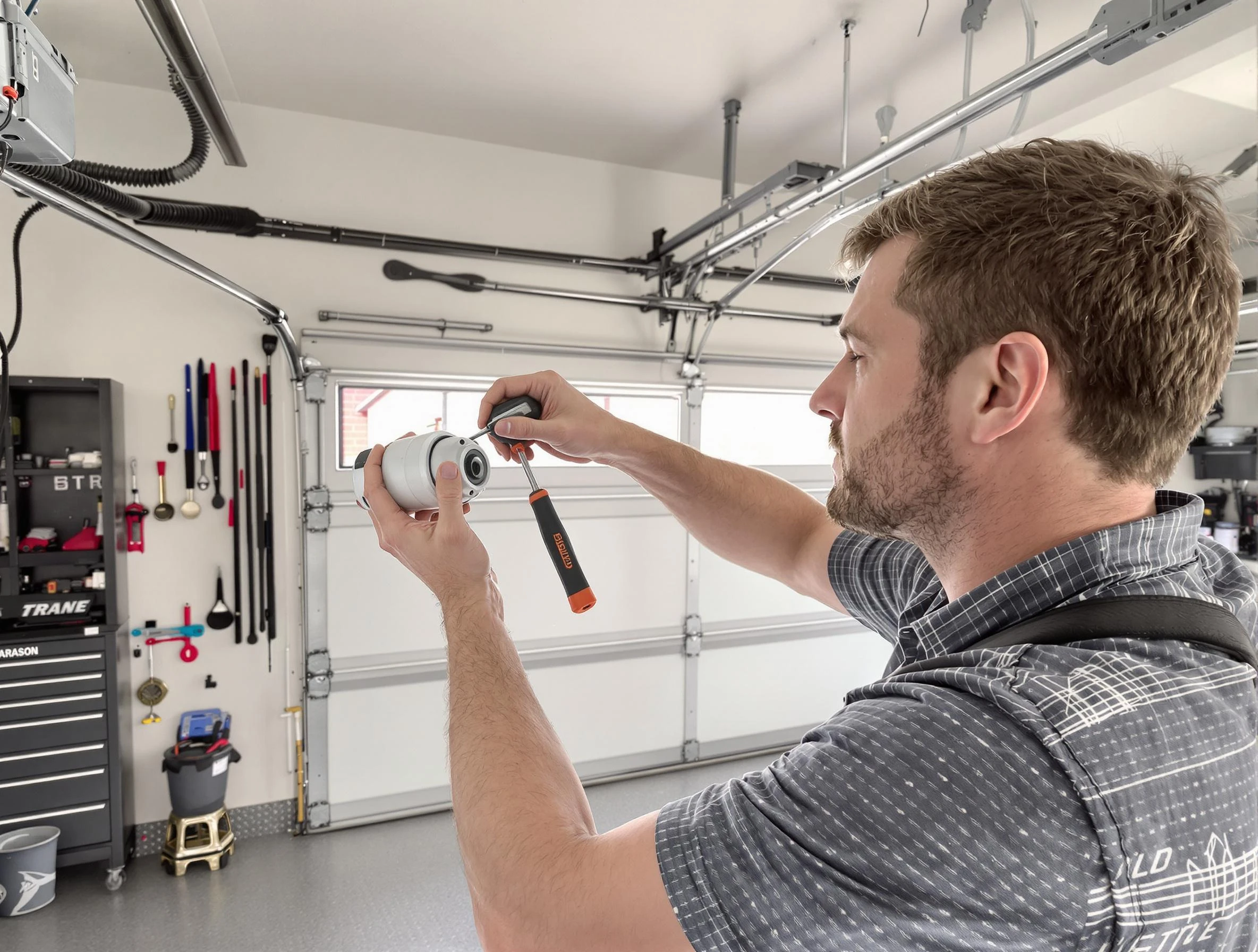 Garage door opener repair service by Stockbridge Garage Door Repair in Stockbridge