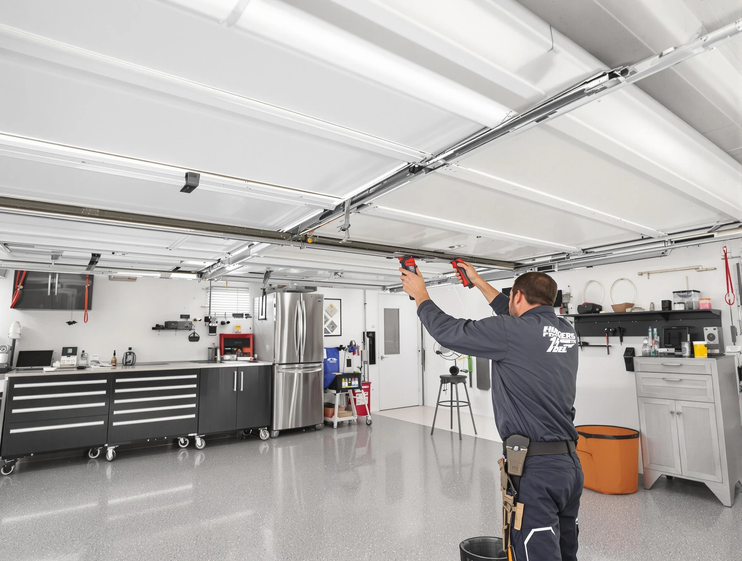 Overhead garage door repair service by Stockbridge Garage Door Repair in Stockbridge